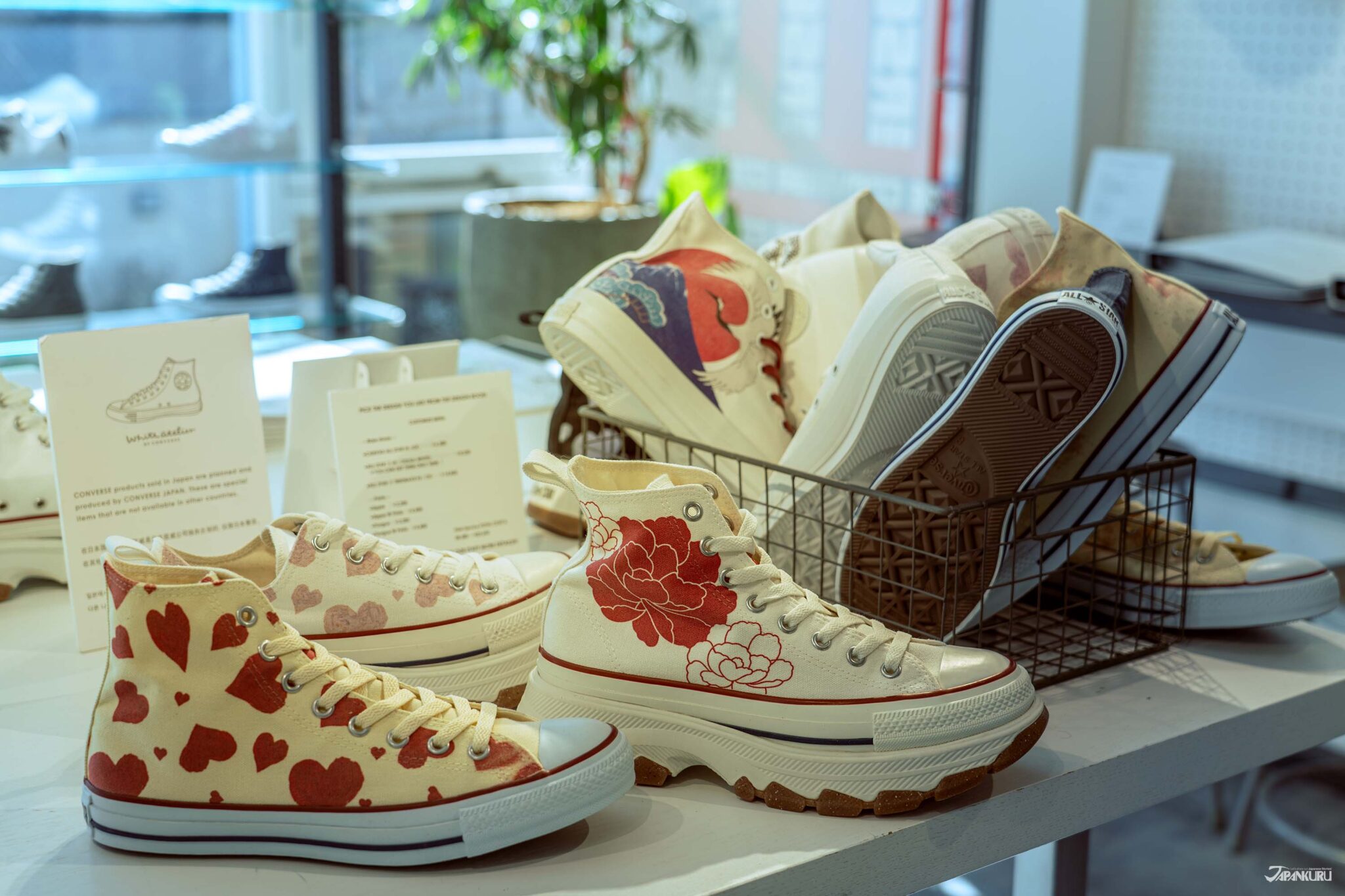 White atelier BY CONVERSE Harajuku: Create Custom Sneakers in