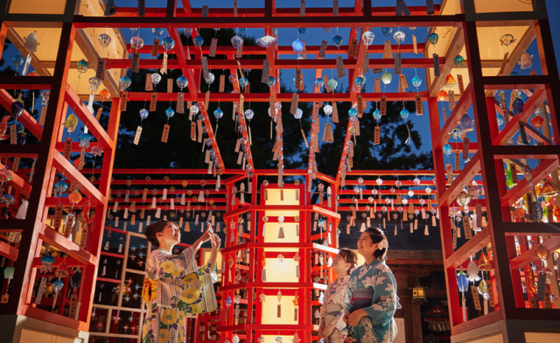 เทศกาลกระดิ่งลมชิจิทานะบาตะ ศาลเจ้าฮาคุซัน