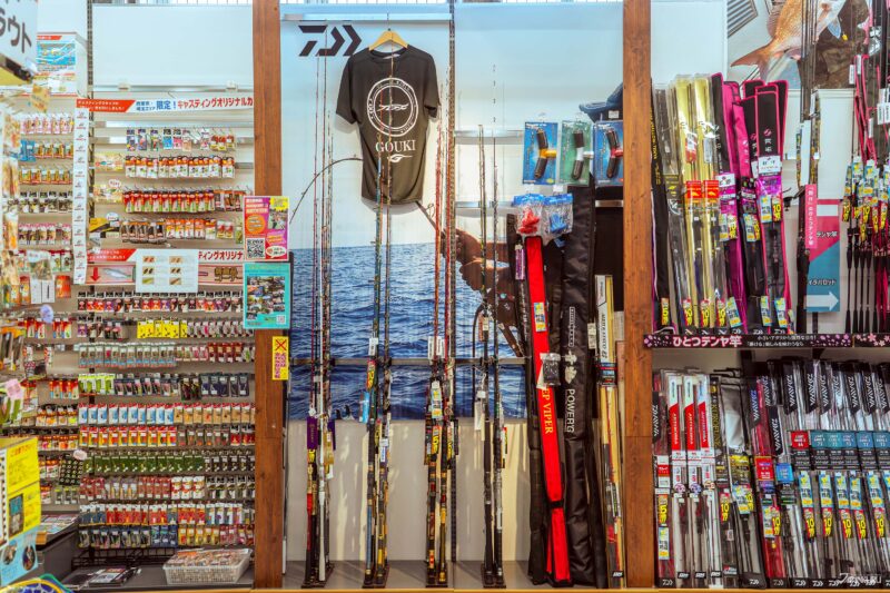 VALLEYHILL 등 다양한 전용 낚싯대 진열