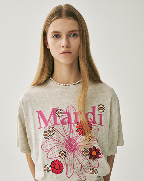 오사카점에서만 구매 가능한 마르디 메크르디 한정 FLOWER OSAKA NEW BLOSSOM 티셔츠
